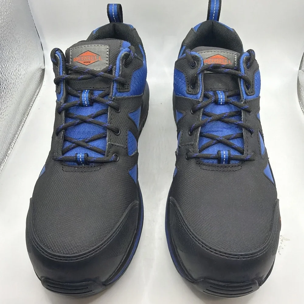 Merrell Men's Day One Safety Blue/Black Comfort Base Tech‎ Work Sneakers - 11